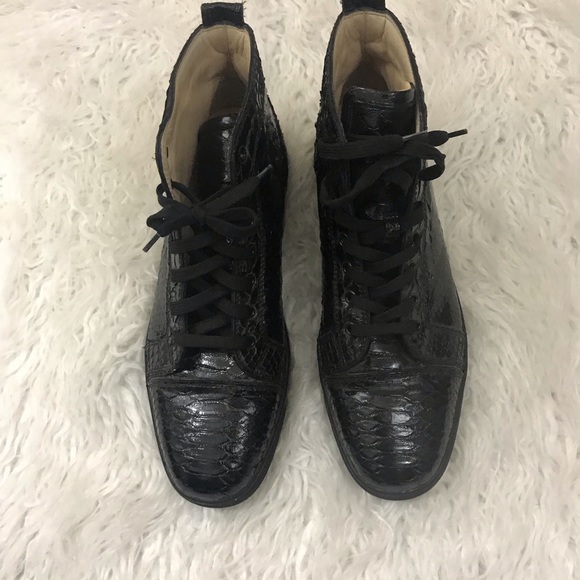 Christian Louboutin Street Style Leath Python shoe - Picture 3 of 8